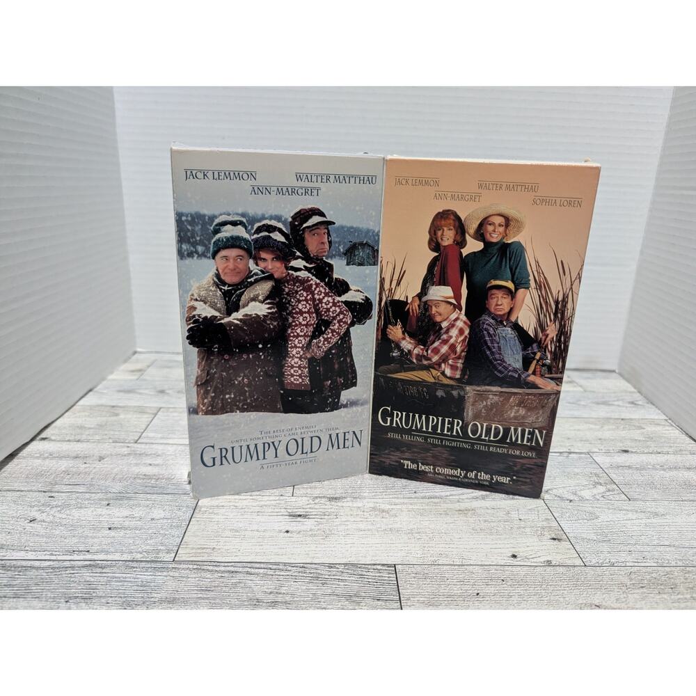 Grumpy Old Men & Grumpier Old Men - Lot of 2 VHS No Mold Or Mildew Tested